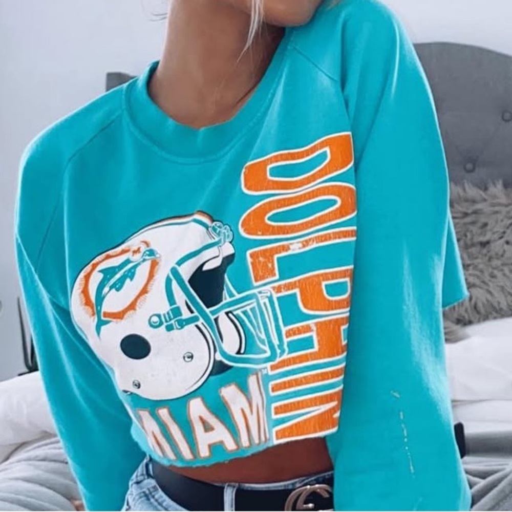 Teal Miami Dolphins Sweatshirt